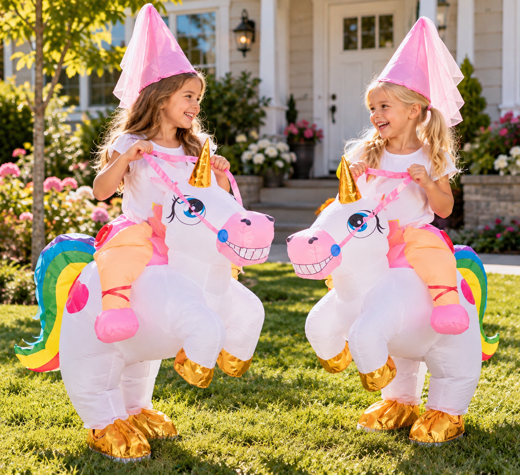 Kids Inflatable Unicorn Rider Costume