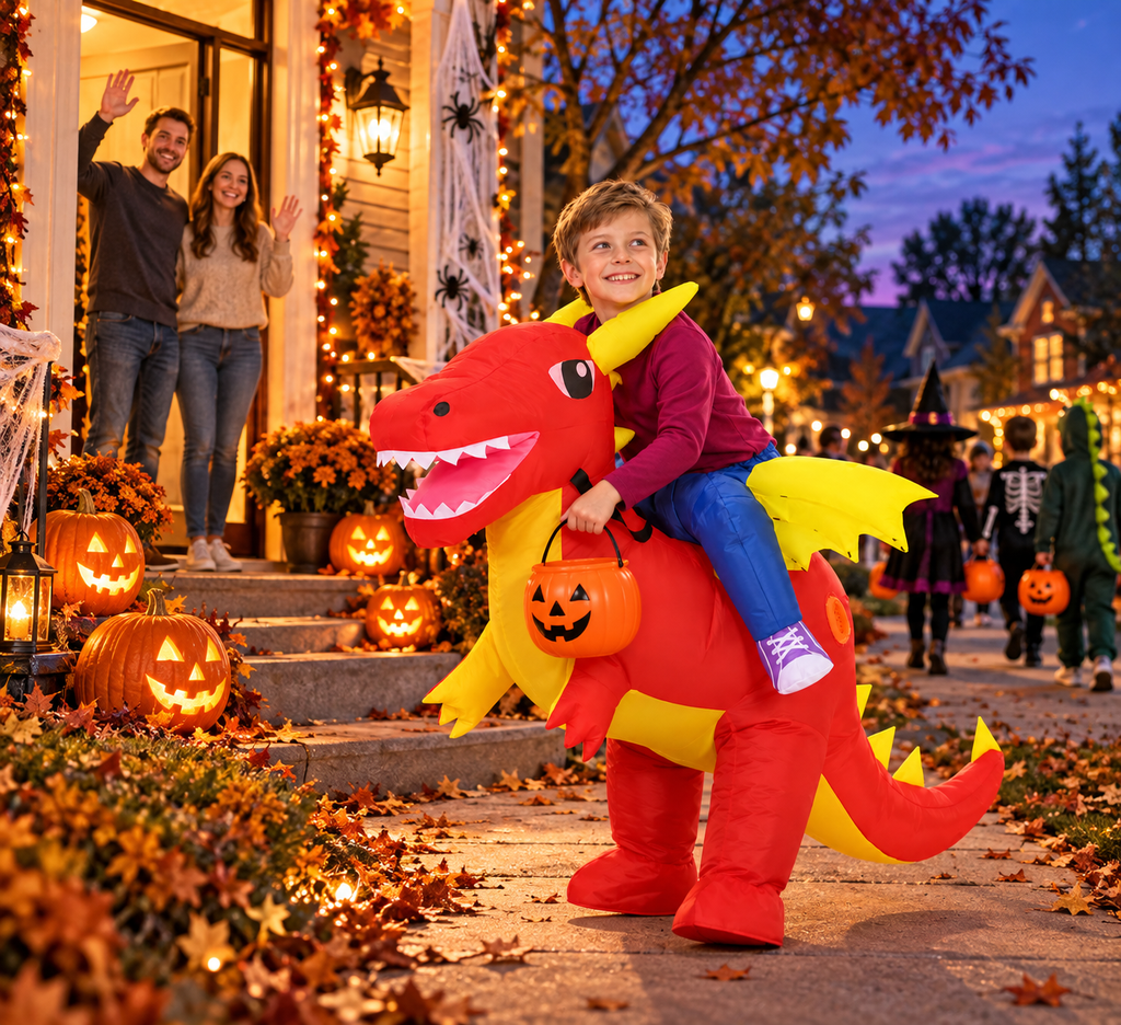 Kids Inflatable Dragon Rider Costume