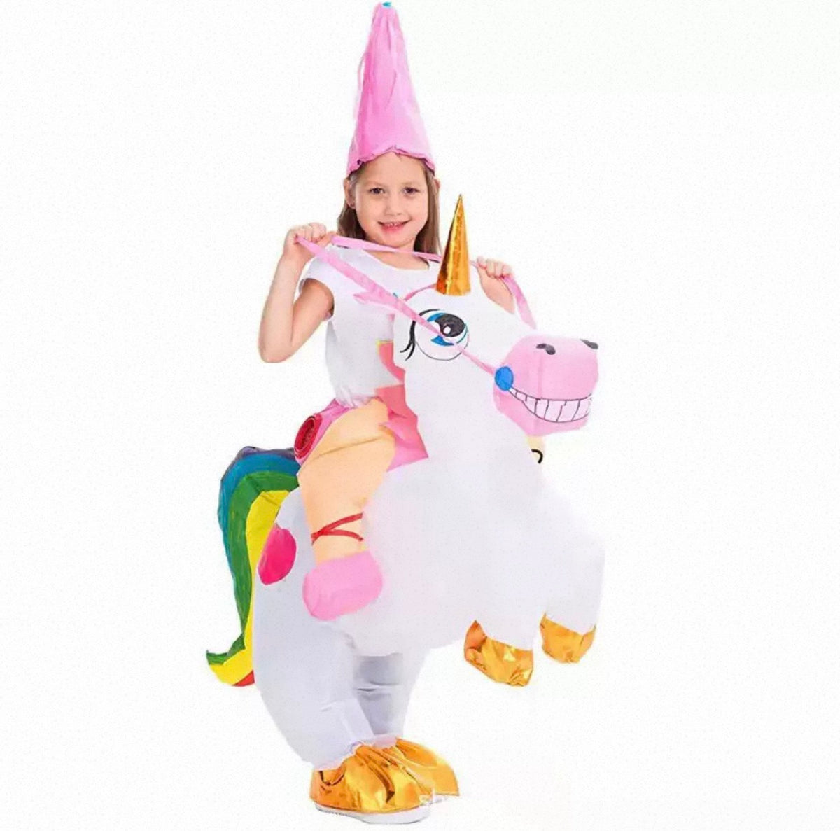 Kids Inflatable Unicorn Rider Costume